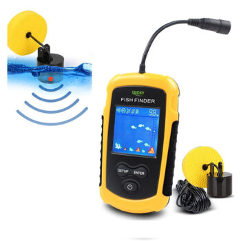 LUCKY FFC1108 Fish Finder Colors Display Echo Sounder Alarm Transducer Fishfinder 0.7m-100m Portable Fishing Tackle