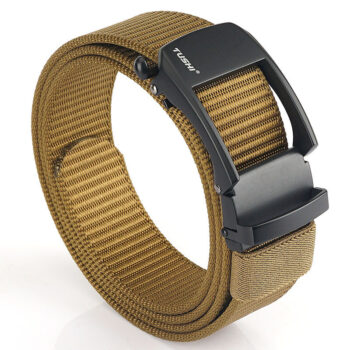 TUSHI 120cm Men's Military Tactical Nylon Belt Adjustable Wear-resistant Lightweight Waist Belt Buckle Canvas Belt Casual Sports Belts