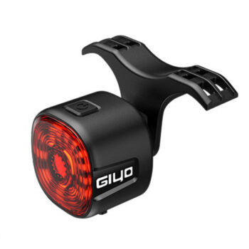 GIYO Bicycle Intelligent Brake Tail Light IP66 Waterproof 6 Light Modes Type-C High Brightness Bike Rear Light