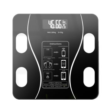 KALOAD® USB+Solar Powered Body Fat Scale BMI Scales Smart Wireless Digital Bathroom Weight Scale Body Composition Analyzer