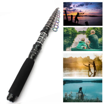 Ultra-short Portable Spinning Rod Carbon Fiber 10KG Max Load Telescopic Fishing Rod for Freshwater Saltwater Fishing