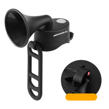 BENGGUO Horn 120dB High Sound Bicycle Bell Horn 5 Light Modes 200mAh Type-C Waterproof Electric Horn for Cycling