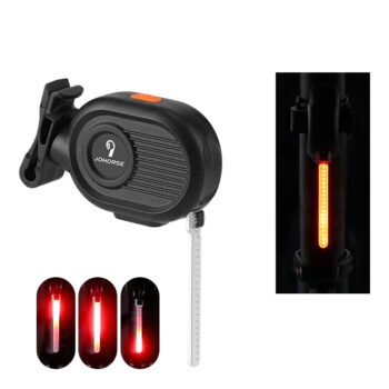 JOHORSE Bike Warning Taillight LED Streaming Red Light 300mAh Battery USB Rechargeable Waterproof Flashlight for MTB Bicycle Road Bike