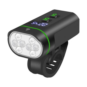 1800Lm Super Brightness Bike Headlight 5000mAh High Capacity Power Bank Dual Distance Beam Design IP66 Waterproof Type-C Fast Charge Easy to Install Bicycle Front Light Flashlight for Electric Bike Electric Scooter