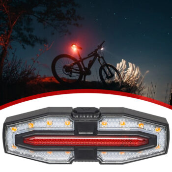 BENGGUO Bike Taillight 5 Light Modes USB-C Rechargeable Waterproof Wear-resistant Bicycle Rear Light with Remote Control for Night Cycling