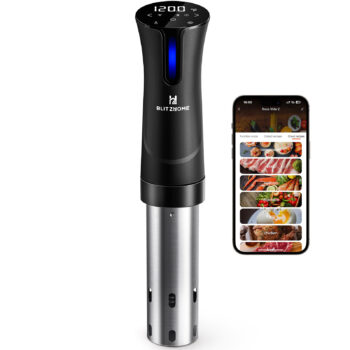 BLITZHOME SV2209 1100W Sous Vide Cooker APP Control Thermal Immersion Circulator Machine with Digital LED Display Time and Temperature Control