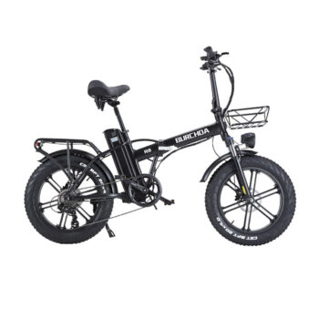 [EU Direct] BURCHDA R8S Electric Bike 48V 20AH Battery 800W Motor 20x4.0inch Tires 80-90KM Mileage Range 180KG Max Load Folding Electric Bicycle