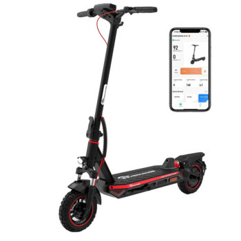 [EU Direct] EVERCROSS A1 Electric Scooter 48V 14AH Battery 800W Motors 10inch Solid Tires 40-50KM Max Mileage 120KG Max Load Folding E-Scooter