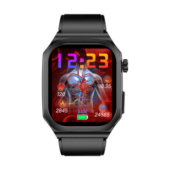 ET280 2.04inch AMOLED Display bluetooth Call ECG Function Uric Acid Blood Lipids Blood Glucose Testing Heart Rate Blood Pressure Blood Oxygen Monitor Sleep Monitoring SOS Emergency Call Multi-sport Modes Music Playback IP68 Waterproof Smart Watch