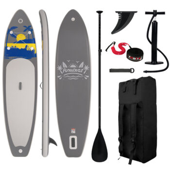 [EU Direct] Funwater 335CM Large Size Inflatable Stand Up Paddle Board Surfboard Maximum Load 165KG Stand Up Portable Surfboard With Adjustable Paddle