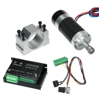 MACHIFIT ER11 48V DC 500W High-Speed Cooling Brushless Spindle Motor for Engraving PCB Drilling