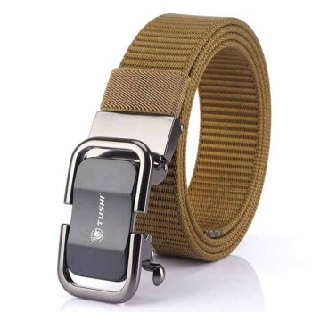 TIUSHI Advanced Automatic Buckle Tactical Belt Military Nylon Belt Soft Nylon Outdoor Sports Army Belt for Outdoors