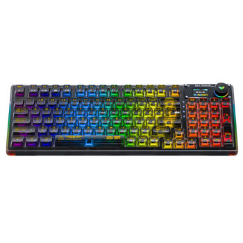 AULA F98pro 95 Keys Tri-mode Mechanical Gaming Keyboard Hot Swappable Crystal/Icesoul Switch RGB Type-C/2