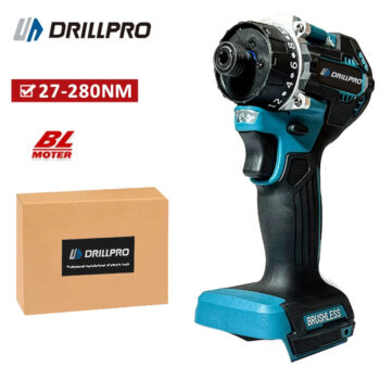 Drillpro 20+1 Brushless Power Impact Driver 1000W Torque with Dual Speed Capabilities Compatible with Mak 18V Batteries Ideal for Steel and Woodworking Tools