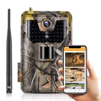 HC-900Pro 4G LTE Cellular Trail Hunting Camera 36MP Pixels Photos 4K FHD Video Resolution with Live Streaming Voice Clear Waterproof Night Vision Camera for Outdoors Photography