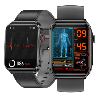 BlitzWolf® BW-HL6 ECG HRV 1.85 inch AMOLED 3D Curved Screen Heart Rate Blood Glucose Monitoring Body Temperature Blood Pressure SpO2 Multiple Health bluetooth Call Smart Watch