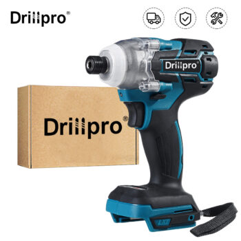 [EU Direct]Drillpro Brushless Impact Driver 2700W Maximum Torque 520Nm Speed 2700rpm Equipped with Artificial Leather Grip Suitable for Mak 18V Lithium-ion Battery Ideal for Heavy Duty Tasks