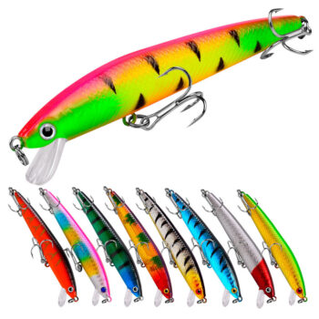 ZANLURE 10 Pcs 95mm 8.5g Fishing Lure Set Mini Fishing Hard Bait Minnow Floating Swing Crankbait Crazy Wobblers Crank Lures