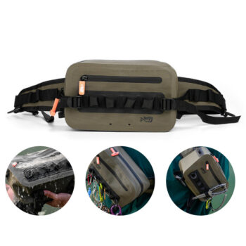 ZANLURE Large Capacity Fishing Tackle IPX6 Waterproof Bag Outdoor Waist Fanny Pack Crossbody Bag Lures Line Box Storage for Hiking Camping Fishing