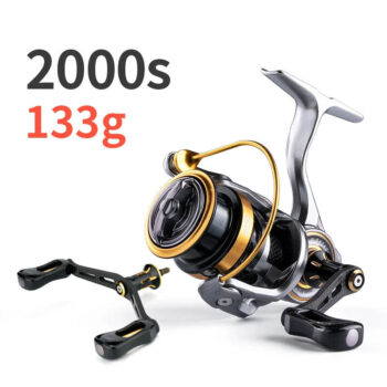 ZANLURE Fishing Reel Ultralight 128g Screw-in Handle Carbon Fiber 5.2:1 Gear Ratio Spinning Reel Carp Saltwater Reel