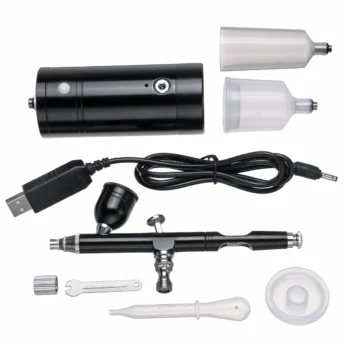 Black Portable Rechargeable Mini Electric Small Airbrush Air Pump Set Marker Pen Atmospheric Pressure Model Spray Paint Color Painting