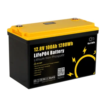 Gokwh 12.8V 100AH LiFePO4 Lithium Battery 1280Wh Energy Storage Box Battery Series LCD Capacity Display Built-in BMS