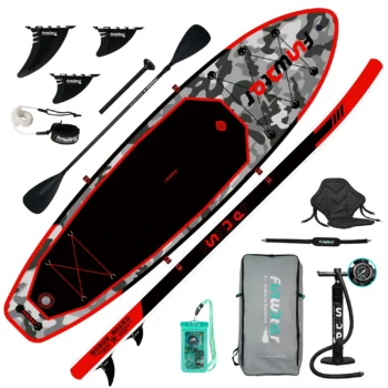 [UK Direct] FunWater Inflatable Paddle Board 12~15PSI Maximum Load 150KG Stand Up Portable Surfboard Pulp Board With Chair