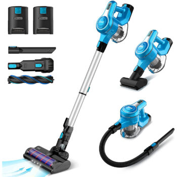 INSE S6P 10 in 1 Cordless Vacuum Cleaner 23KPa Powerful Suction 265W Digtal Motor 2 Suction Modes 5 Stages Filtration System Flexible Motorized LED Floor Head