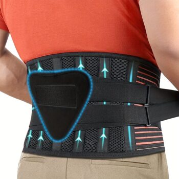 Sport Belt Comfort Anti-Skid Ergonomic Design Waist Spine Protection for Herniated Discs Sciatica Sports Injury Recovery with Lumbar Pad