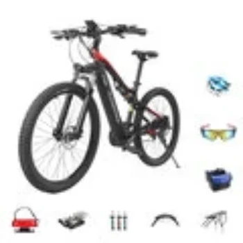 RANDRIDE YG90B Black 48V 17AH 1000W 27.5*2.4 Inch Electric Bicycle 120KM Mileage Range Max Load 120KG