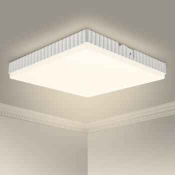 24W Square Ceiling Lamp Wave Pattern 4000K Warm White 40LED AC160~265V IP54