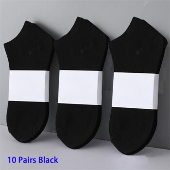 10 Pairs Women/Men Boat Socks Invisible Low Cut Silicone Non-slip Summer No-show Ankle Socks Solid Color Casual Breathable