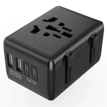 BlitzWolf BW-TA1 Universal Travel Adapter Plug with 4 USB EU UK US AU AC Power Charger Adapter Outlet Converter Socket