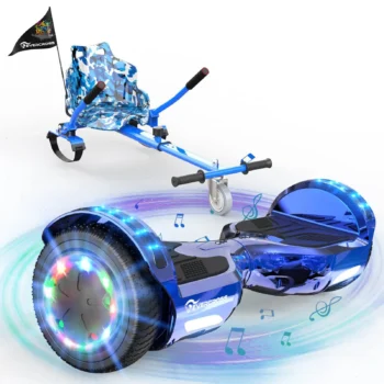 [EU Direct] EVERCROSS XP10M+KT Childeren Self Balance Scooter with Seat & Bluetooth & LED Lights 24V 4AH Battery 6.5inches Tires 10-15KM Mileage 100KG Max Load Self Balance Scooter