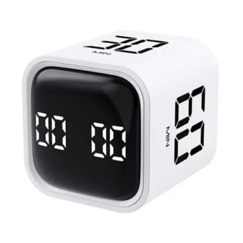 Productivity Cube Timer Sensor Flip LED Display 4 Preset Times Dual Mode Time Management Countdown Kitchen Student Learning Mini Digital Timer