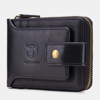 BULLCAPTAIN Genuine Leather Wallet for Men Purse Rfid Wallet Multifunctional Storage Mini Leather Bag Coin Purse Men's Wallet Card Bags