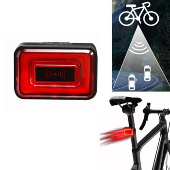 BIKIGHT Bike Radar Taillight 1500mAh Battery 7 Light Modes 3 Radar Modes Type-C Rechargeable IP64 Waterproof Bicycle Rear Light for Outdoor Cycling