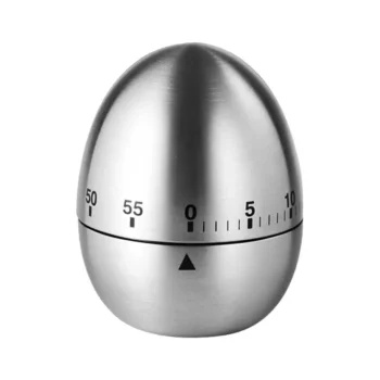 60 Minute Mechanical Egg Shaped Timer Kitchen Timer Electronic Steel Egg Timing Tools Loud Manual Reminder Alarm Clock Home Shower