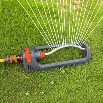 Automatic Oscillating Sprinkler 19 Hole 4 Modes Lawn & Garden Essential Watering System Irrigation Device for Home Gardens Agricultural Fields Water Sprinkler for Lawn