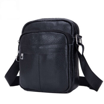 BULLCAPTAIN Mens Bag Genuine Leather Fashion Men Small Flap Shoulder Crossbody Bags Bussiness Casual Men's Messenger Bag