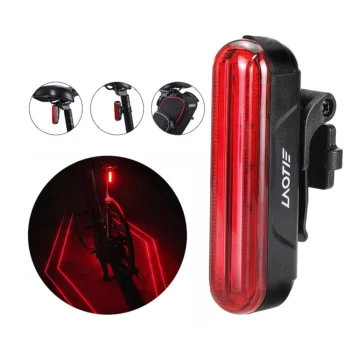 LAOTIE LS80 Smart Brake Sensor Bike Taillight 500mAh Battery 6 Light Modes Type-C Rechargeable IPX5 Waterproof Wear-resistant Bicycle Rear Light for Night Cycling