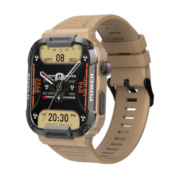 MK66 1.85 inch HD Screen bluetooth Calling Heart Rate Blood Pressure SpO2 Monitor IP68 Waterproof Outdoor Three-proofing Smart Watch