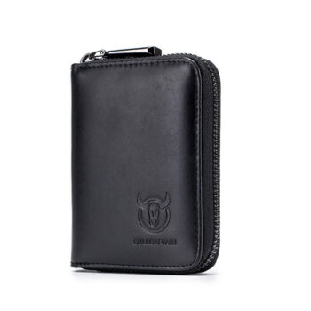 BULLCAPTAIN Genuine Leather Wallet for Men Multi Card Slot ID & Credit Card Bag Rfid Protection Card Holder Multifunctional Coin Purse Mens Business Wallet