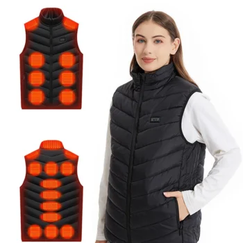 TENGOO HW-21 21 Zones Heating Vest Unisex 3-Gears Temperature USB Charging Smart Thermal Warm Oversized Jacket Heated Coat Outdoor Sportswear