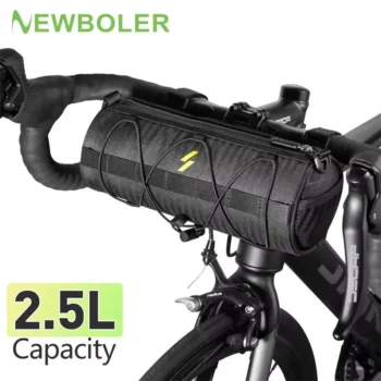 NEWBOLER Handlebar Bag 2.5L Capacity 100% Polyester Waterproof Bicycle Frame Bag Multifunction Portable Shoulder Bag for LAOTIE SAMEBIKE MTB Bike