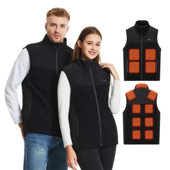 TENGOO HZ-13 13 Areas Heating Vest Zipper Adjustable Size 3-Gears Heated Jackets  USB Electric Thermal Clothing Winter Warm Vest Outdoor Heat Coat Clothing