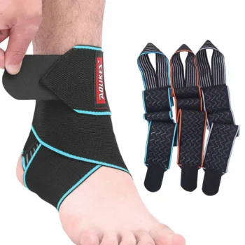 AOLIKES 1PCS Ankle Support Adjustable Ankle Brace Breathable Nylon Material Super Elastic and Comfortable Suitable for Sports