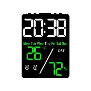 Multifunctional Electronic Clock With Simple Setting Of Temperature And Humidity USB Digital Temperature Humidity Vertical Screen Clock