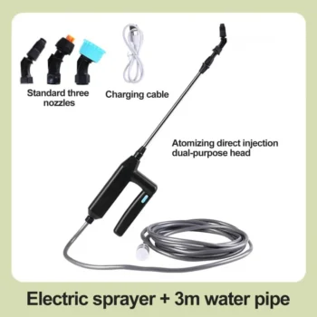 Battery Powered Sprayer Garden Sprayer Electric Plant Rechargeable Sprayer Ergonomic Handle 3 Nozzles for Garden Versatile