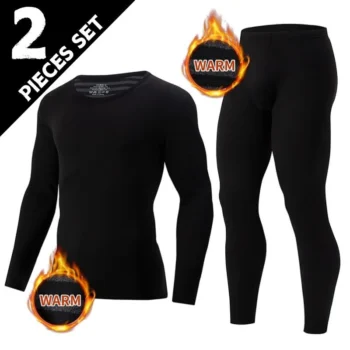 2 Pcs Men's Warm Compression Base Layer